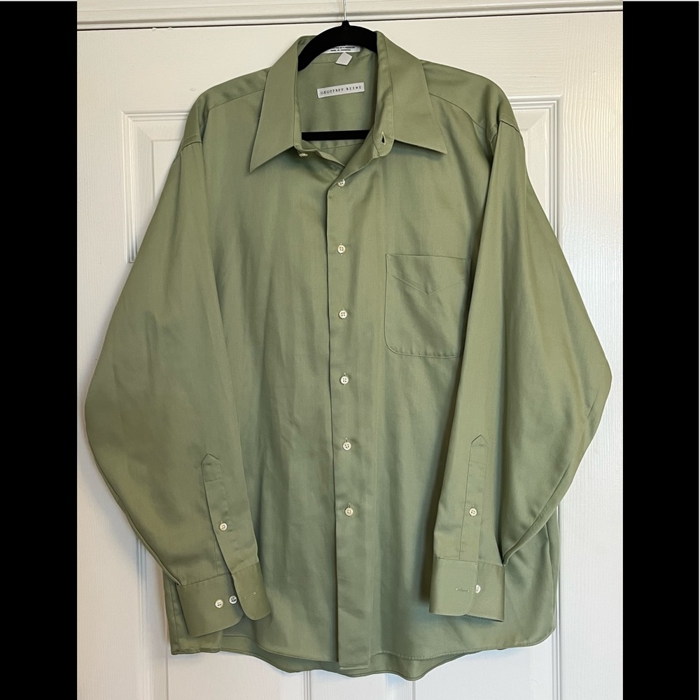 NWOT Geoffrey Beene Regular Fit Sateen Dress Shirt